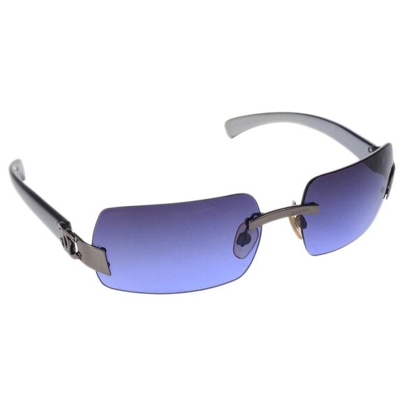 Chanel Sunglasses Eyewear Purple Small Good - Picture 1 of 11